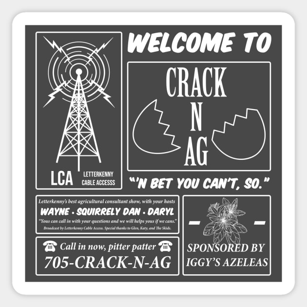 Crack N Ag (White) Sticker by sheepypu